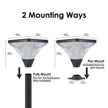 Solar Street Lamp Cap with Base 1 pack