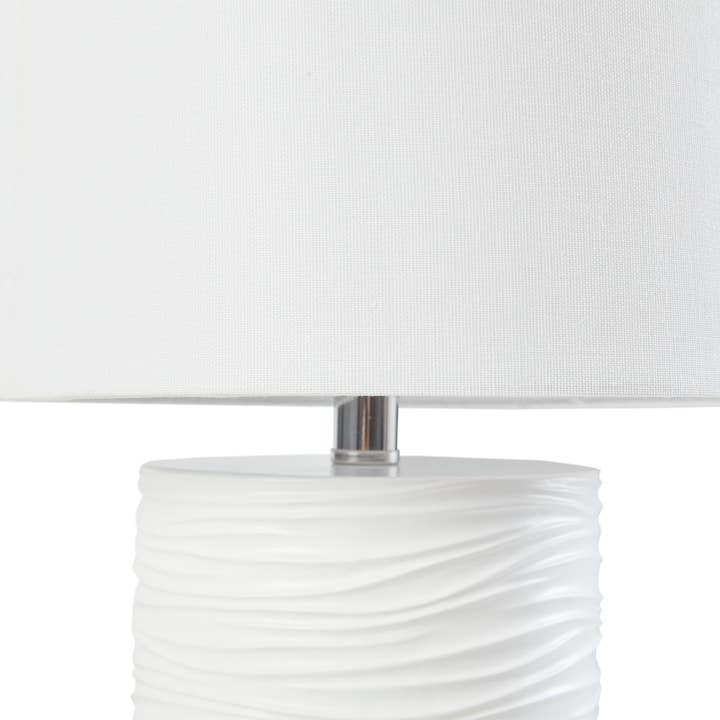 Dimmable Textured Table Lamp, Matte White