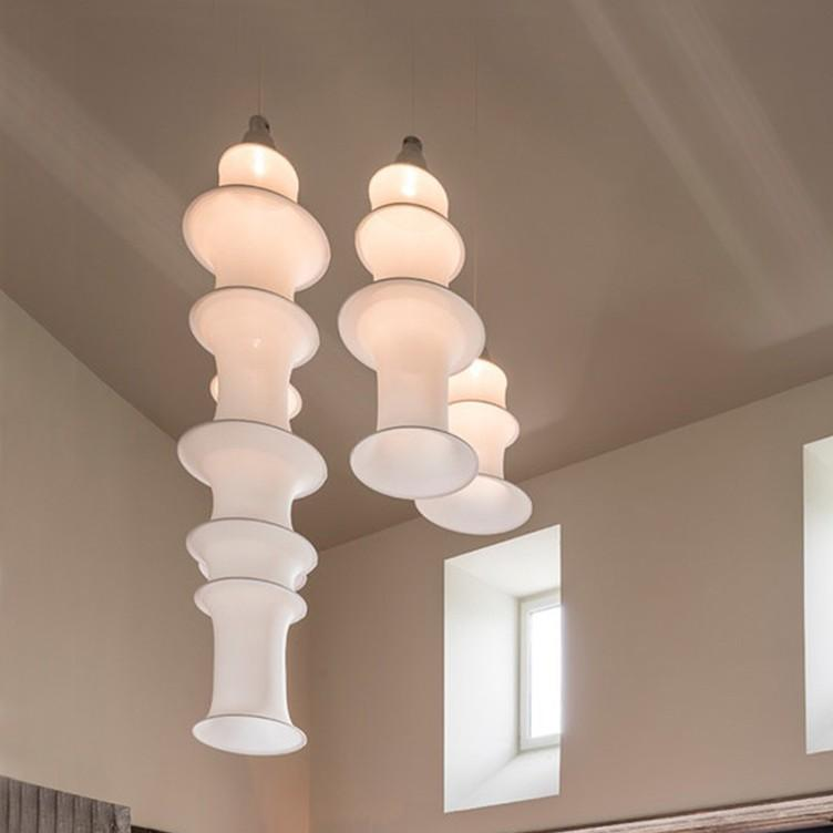 Long Lantern Silk Pendant Light