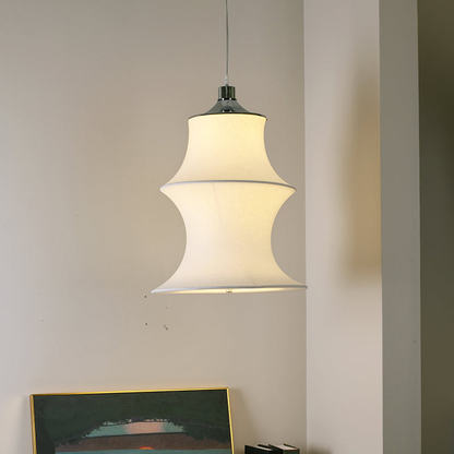 Long Lantern Silk Pendant Light