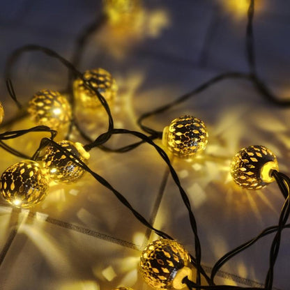 Guirnalda de luces solares navideñas marroquíes